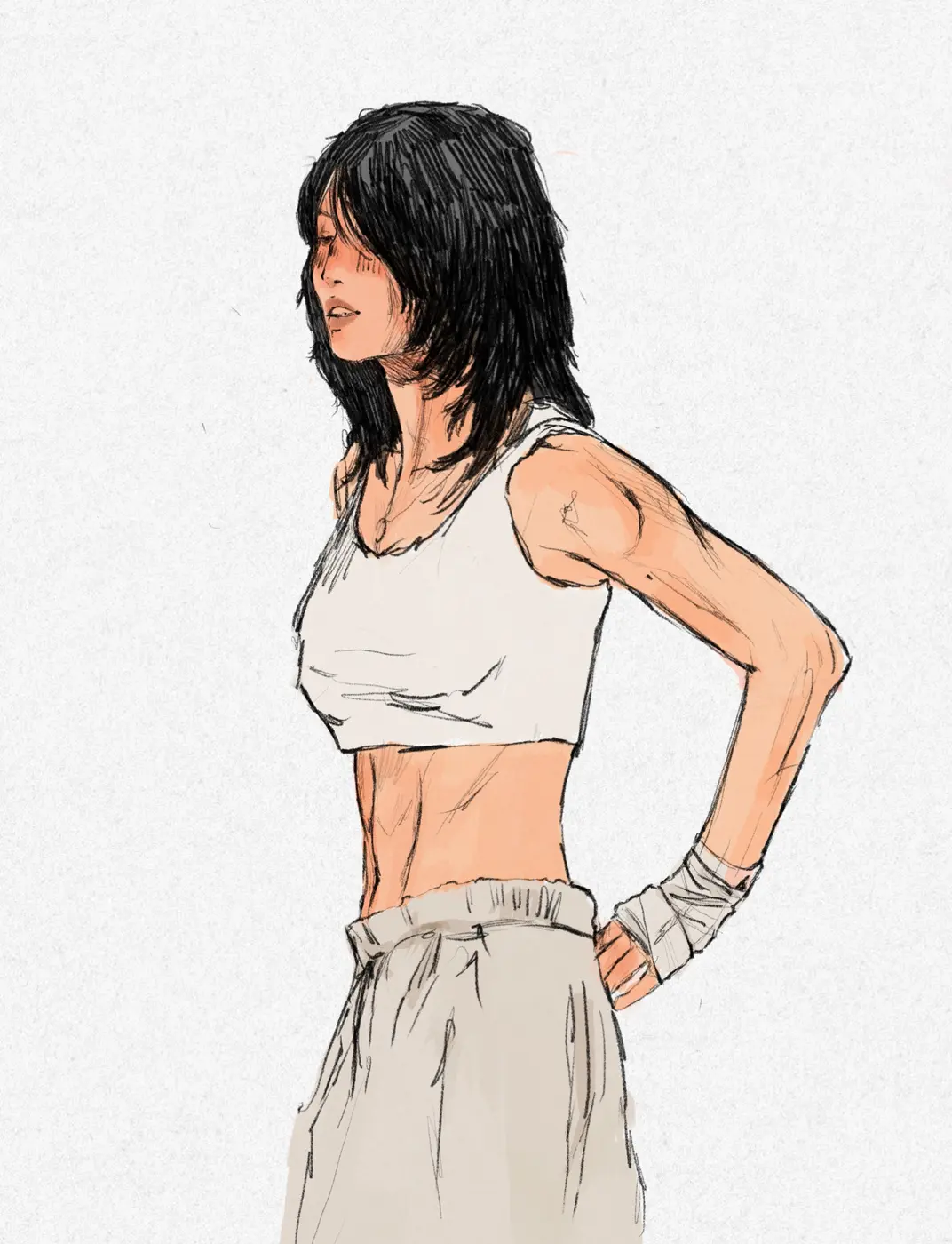 Portrait illustration of Momo by Jenny